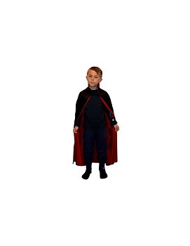 Dracula Cape Svart/röd, Storlek 122-134