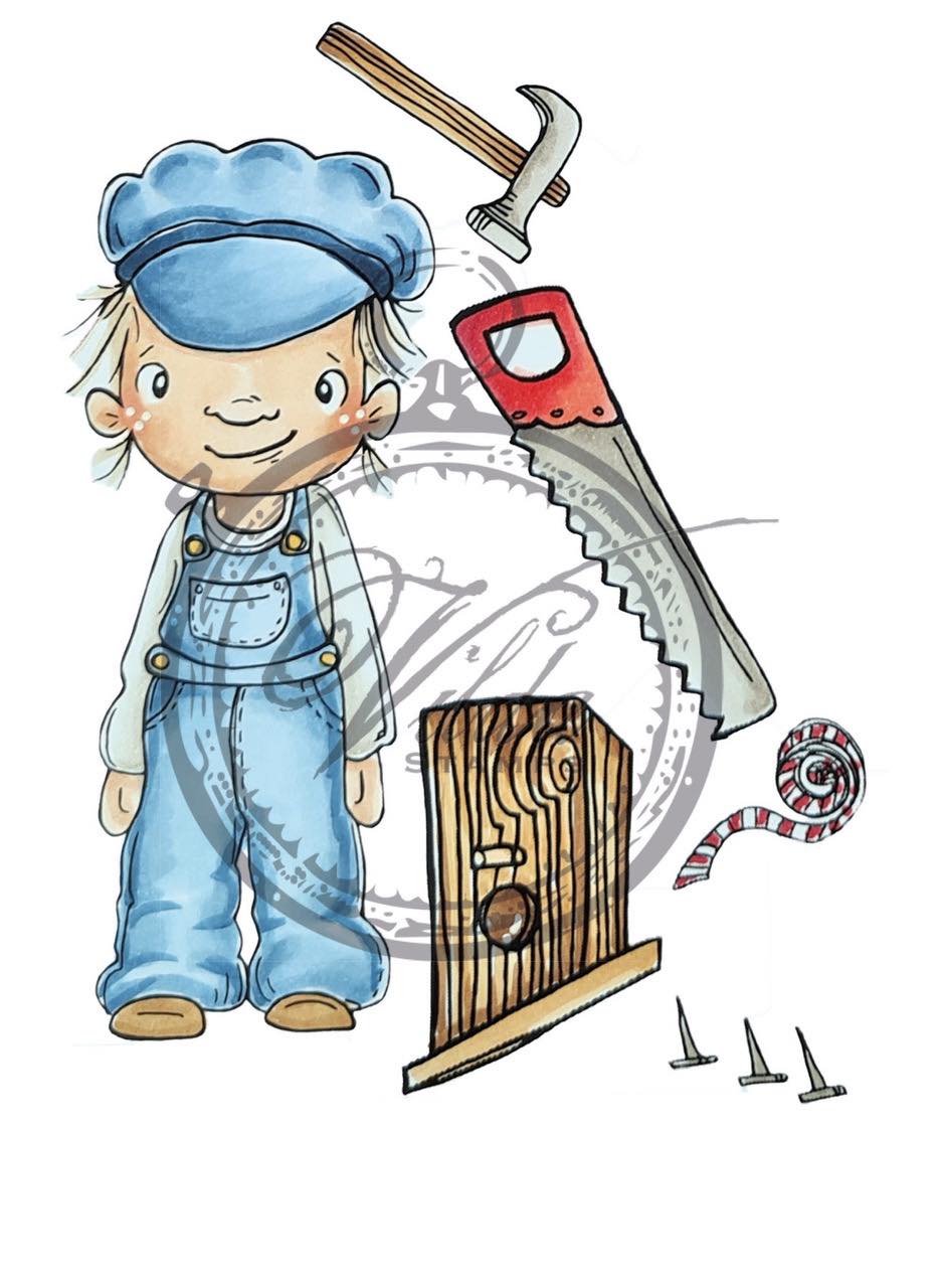 Carpenter with accessories