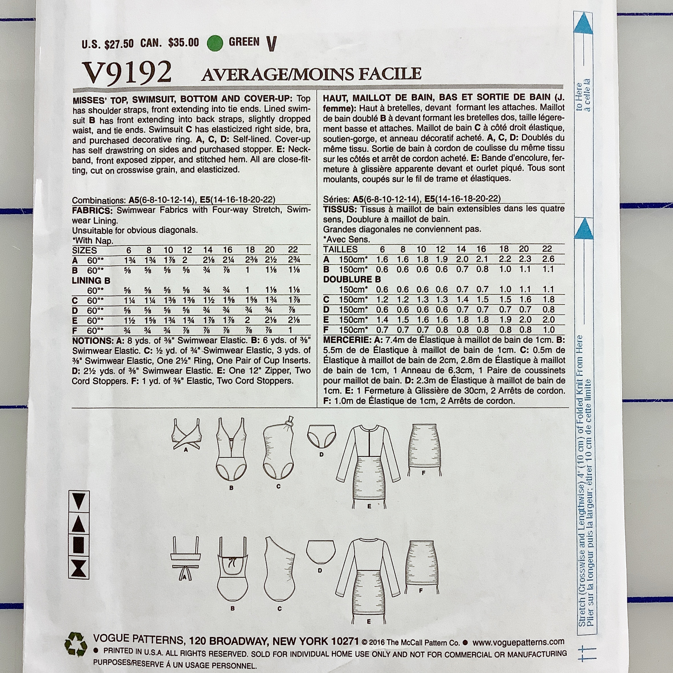 V9192 - Omlottbikini, baddräkter och cover-up - 13