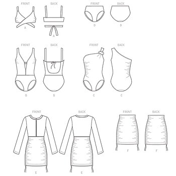 V9192 - Wrap-top bikini, swimsuits, & cover-up