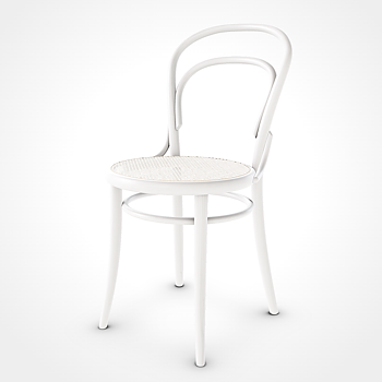 No. 14 Chair white/rattan - In stock