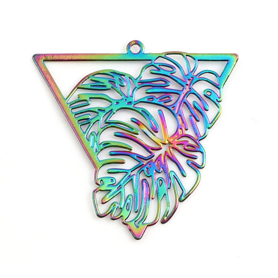 Charm Painted flower Monstera, Triangel