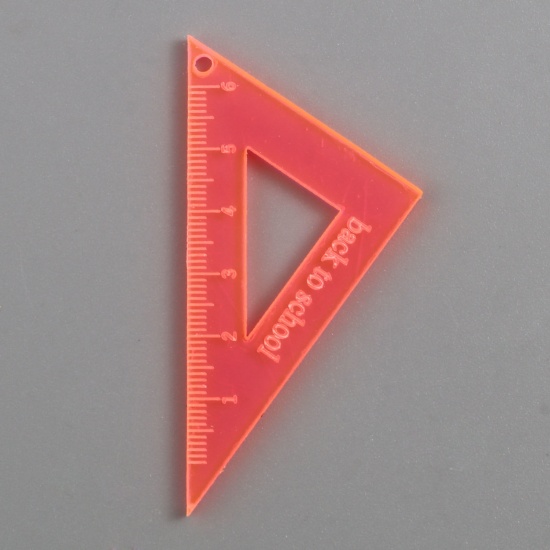 Berlock - Resin ,  Triangle ruler Neon pink