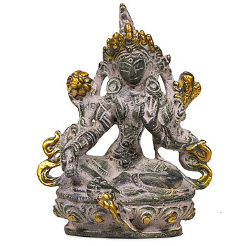 Green Tara brass antique green finish