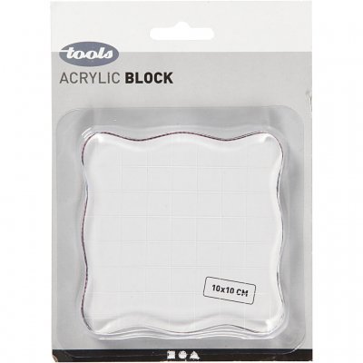  Akrylblock 10x10 cm, tjocklek 1 cm