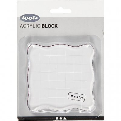  Akrylblock 10x10 cm, tjocklek 1 cm