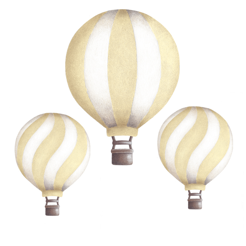 Citrongule vintage balloner
