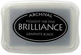 Stämpeldyna Graphite Black  75x 50 mm