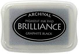 Stämpeldyna Graphite Black  75x 50 mm