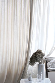 Gardin Studio naturvit dubbel bredd, två storlekar, Mimou
