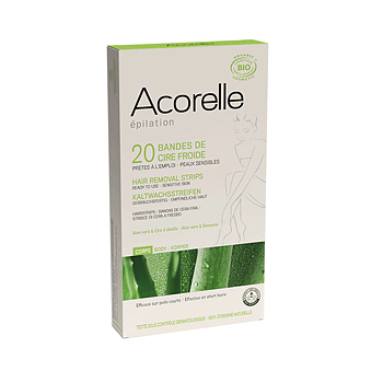 Acorelle Cold Wax Hair Removal Strips for kropp