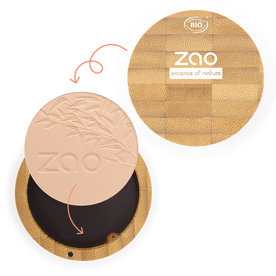 ZAO Compact Powder 303 Apricot Beige - 3
