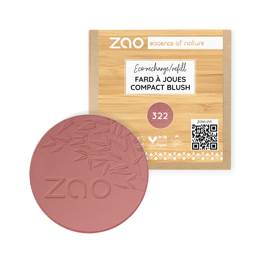 ZAO Refill Compact Blush 322 Brown Pink