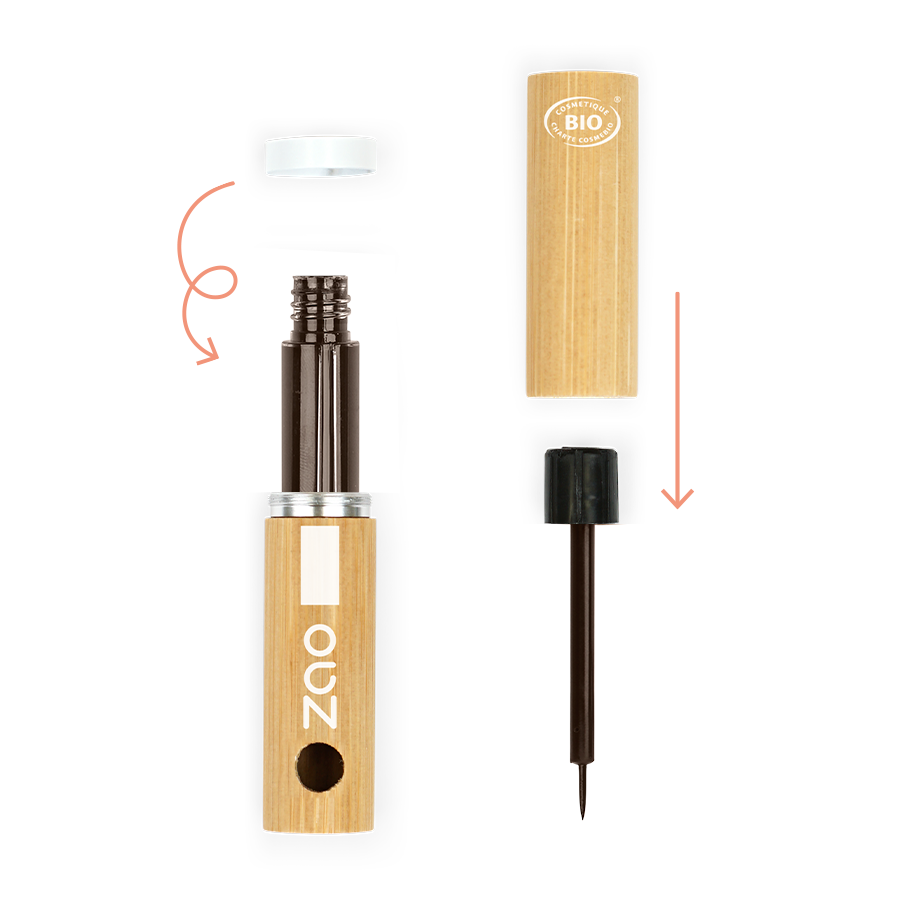 ZAO Liquid Eyeliner Brush 071 Dark Brown - 2
