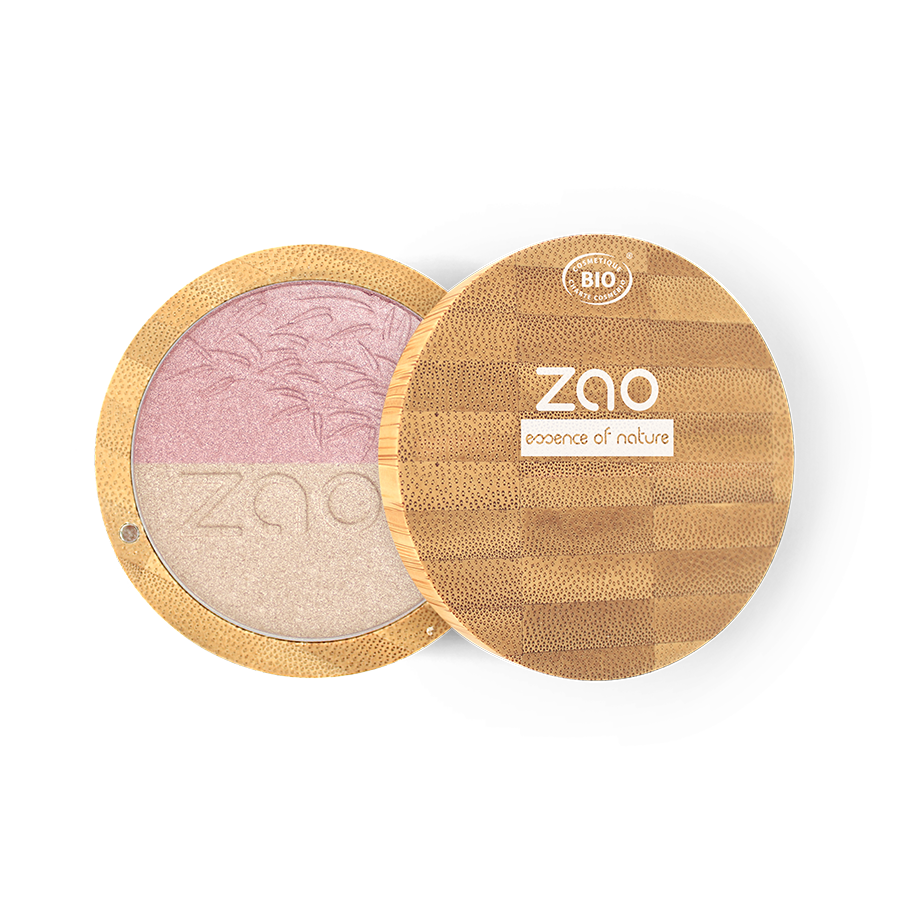 ZAO Shine-up Powder duo 311 Pink & gold | Økologisk highlighter