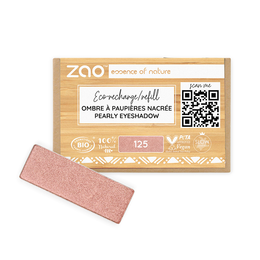 ZAO Refill Rectangle Eye Shadow 125 Sunshiny Pink