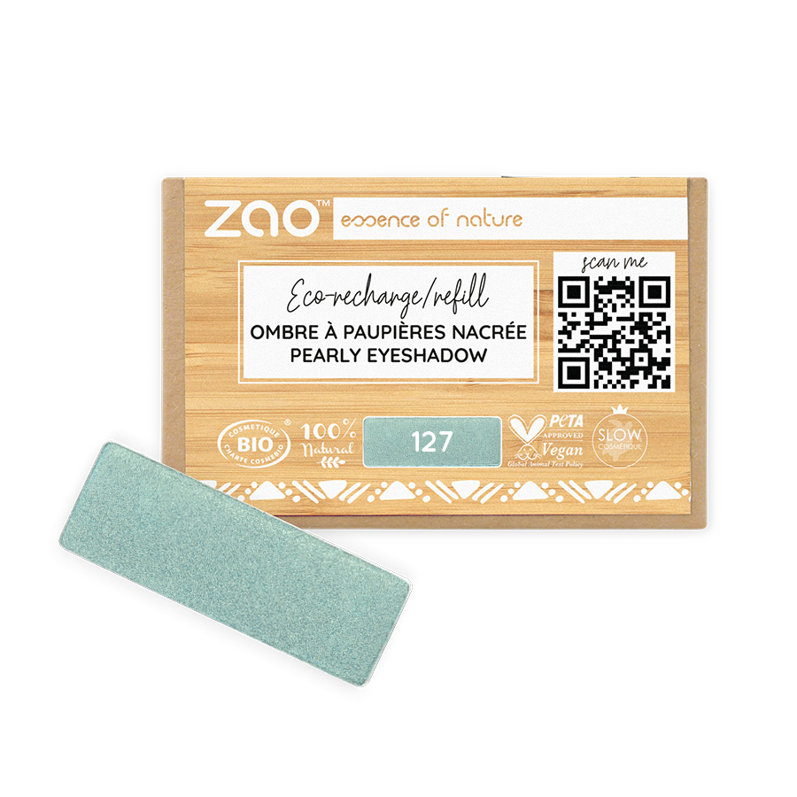 ZAO Refill Rectangle Eye Shadow 127 Peacock Blue