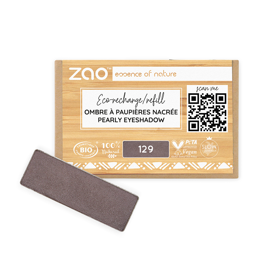 ZAO Refill Rectangle Eye Shadow 129 Taupe