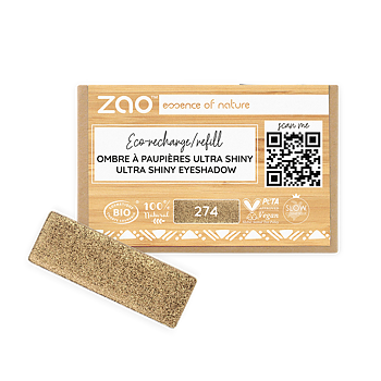 ZAO Refill Rectangle Eye Shadow 274 Brown Bronze
