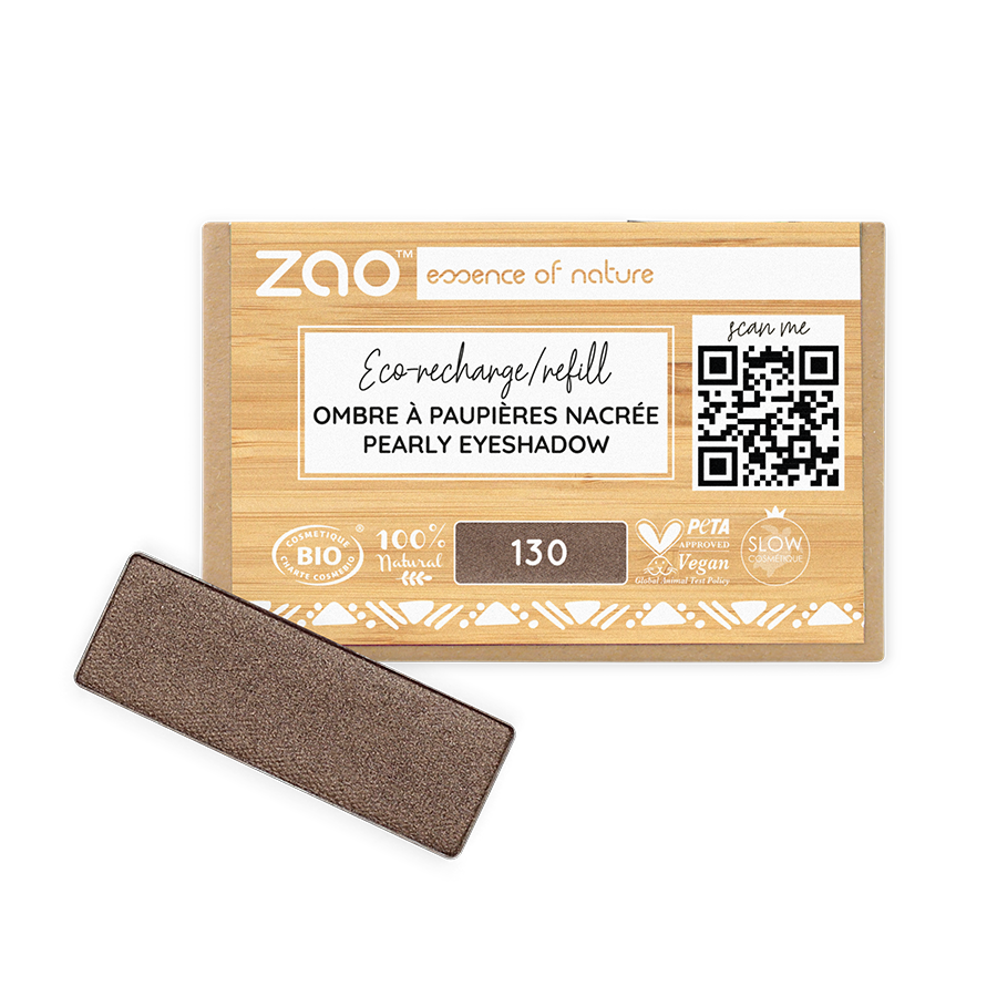ZAO Refill Rectangle Eye Shadow 130 Intense Brown