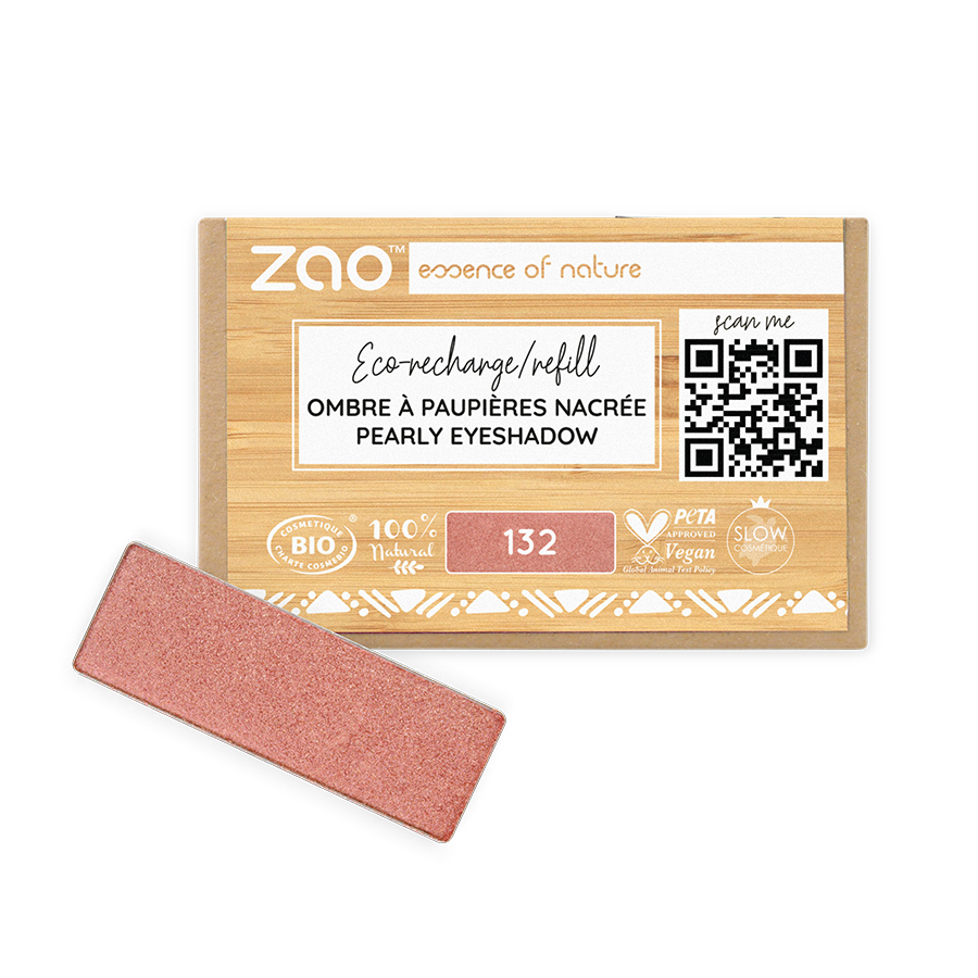 ZAO Refill Rectangle Eye Shadow 132 Peach Pink