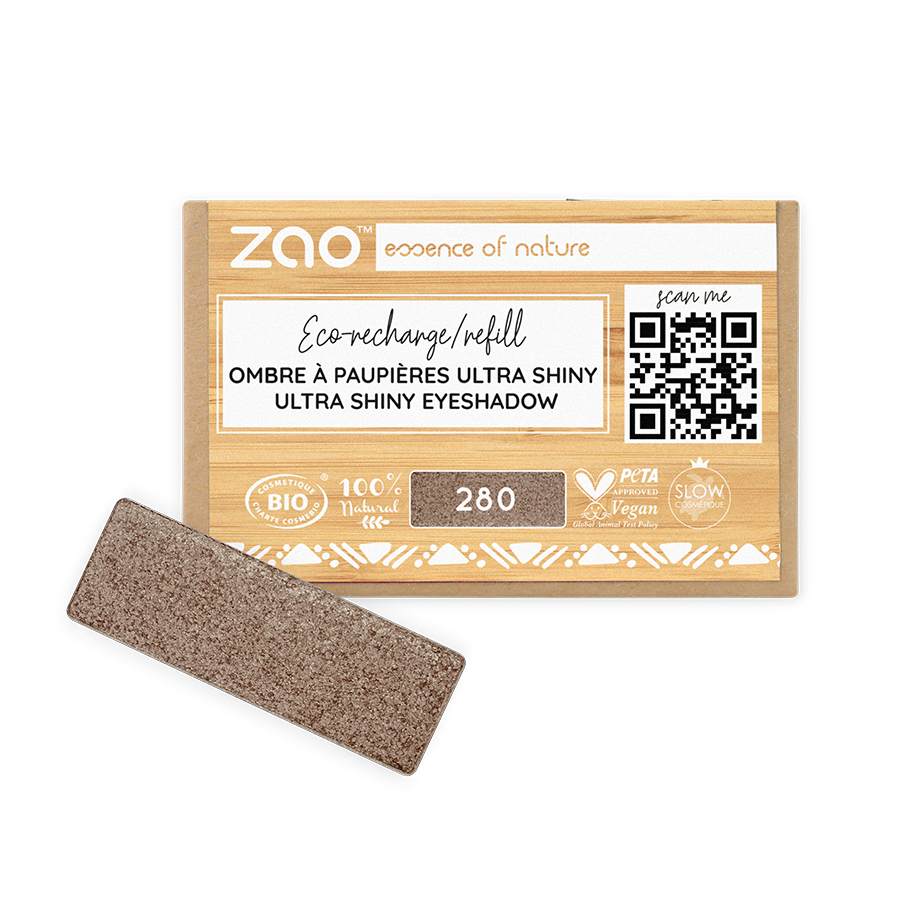 ZAO Refill Rectangle Eye Shadow 280 Cacao Satin