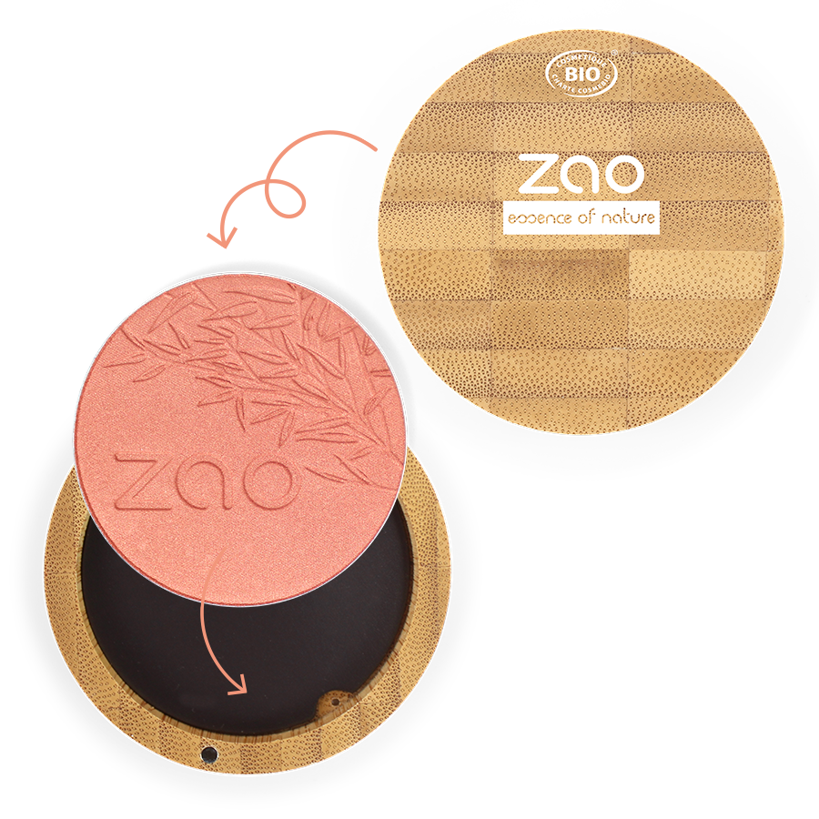 ZAO Compact Blush 327 Coral Pink - 3