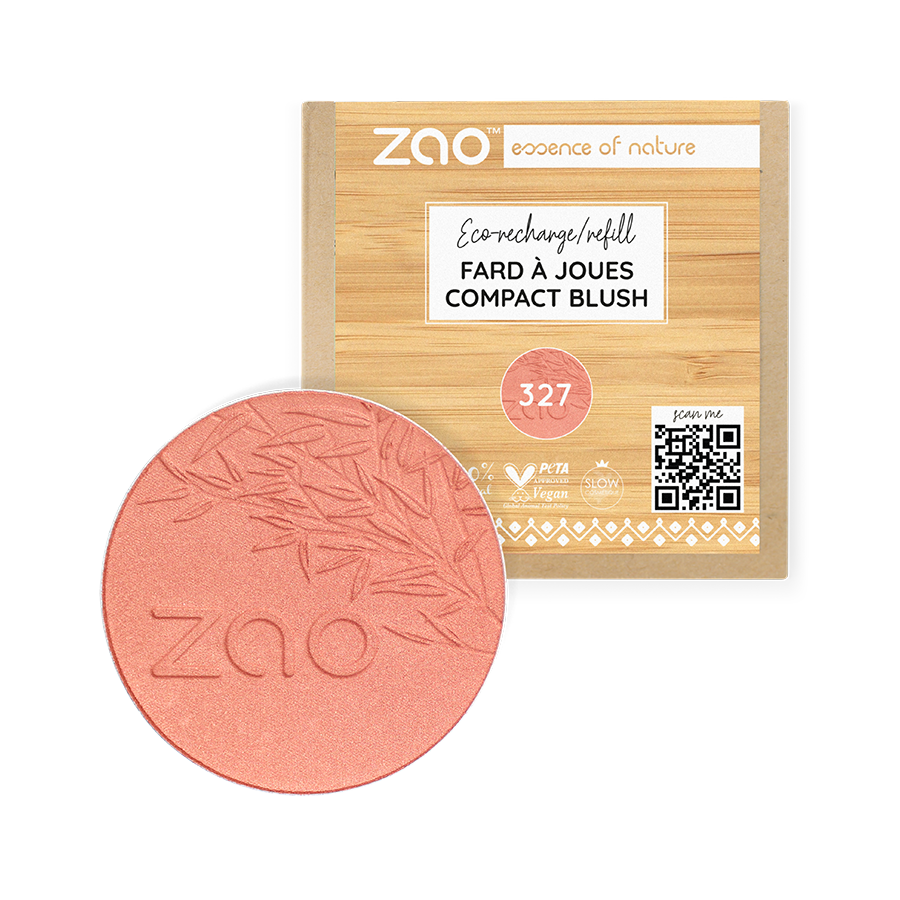 ZAO Refill Compact Blush 327 Coral Pink