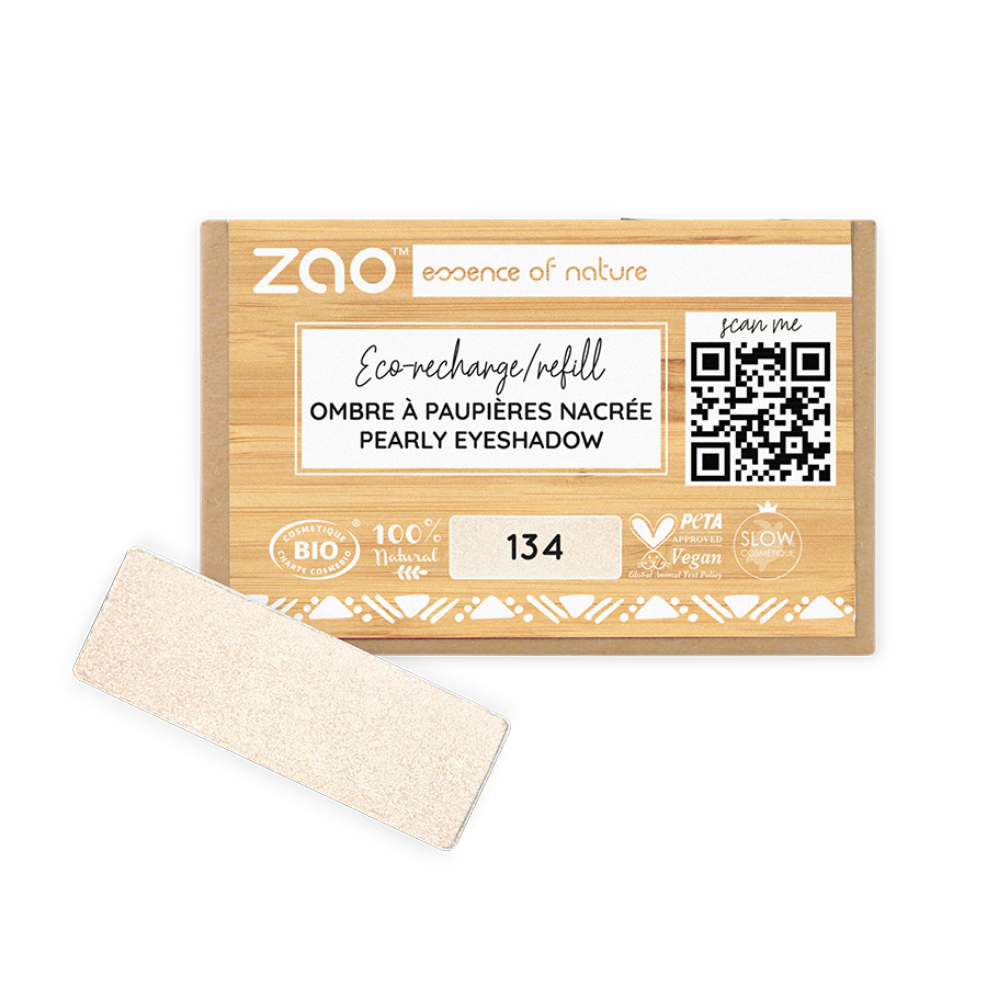 ZAO  Refill Rectangle Eye shadow 134 Golden pearl