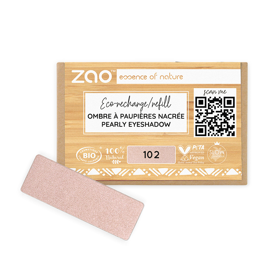 ZAO Refill Rectangle Eye Shadow 102 Pinky beige