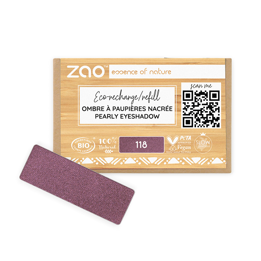 ZAO Refill Rectangle Eye Shadow 118 Plum