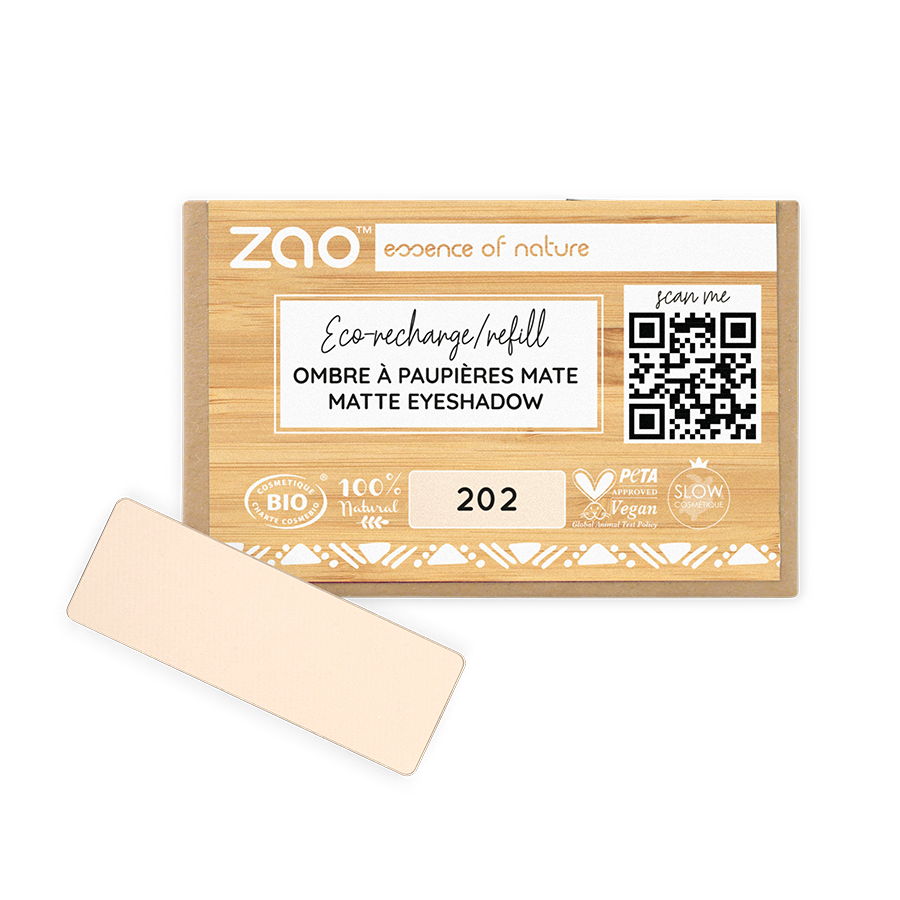 ZAO Refill Rectangle Eye Shadow 202 Brown beige