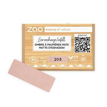 ZAO Refill Rectangle Eye Shadow 208 Pink nude