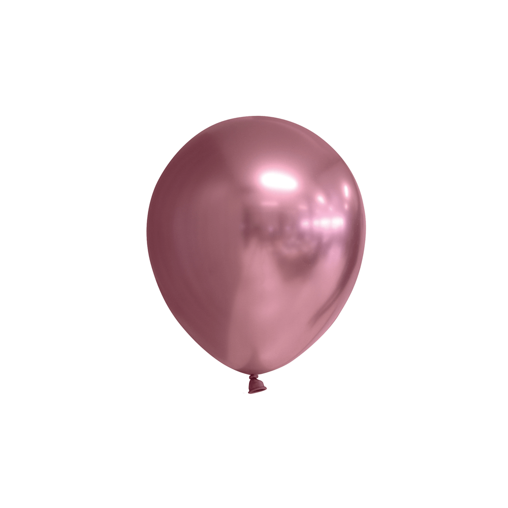 Miniballonger chrome - Rosa (100-pack)