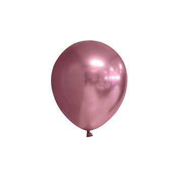 Miniballonger chrome - Rosa (100-pack)