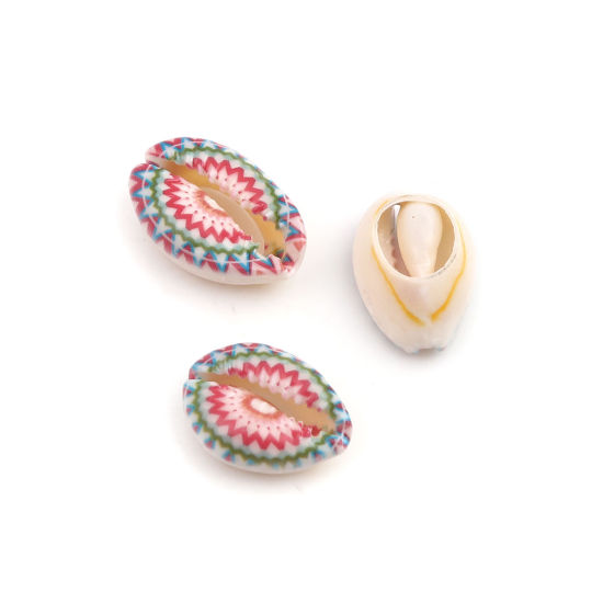 Charm  bead , snail conch,  flower power - 3