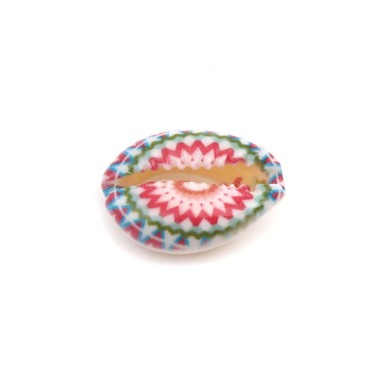 Charm  bead , snail conch,  flower power - 2