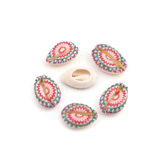 Charm  bead , snail conch,  flower power
