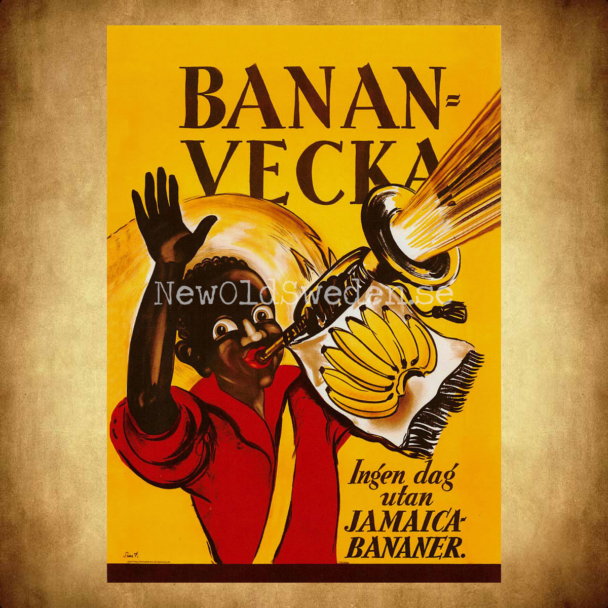 BANAN-KOMPANIET - BANAN-VECKA JAMAICA BANANER  - Vykort A5 - 2