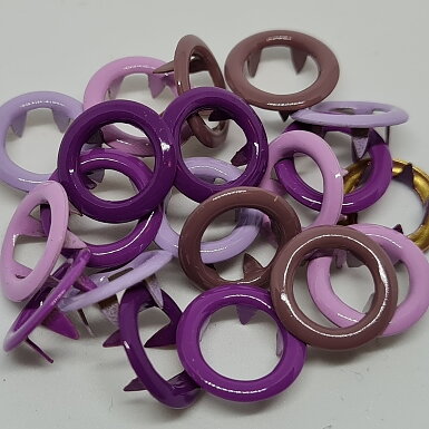 Blandade Lila Ringar tryckknapp (20 pack)