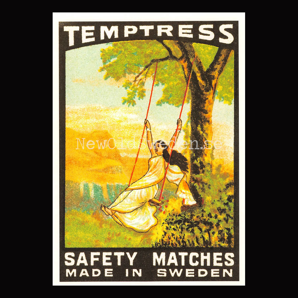 SAFETY MATCHES SWEDEN - TEMPTRESS - Vykort A5