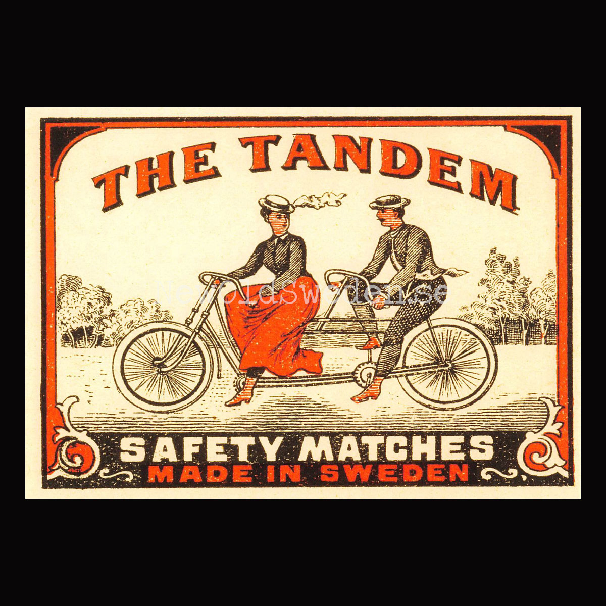 SAFETY MATCHES SWEDEN - THE TANDEM - Vykort A5