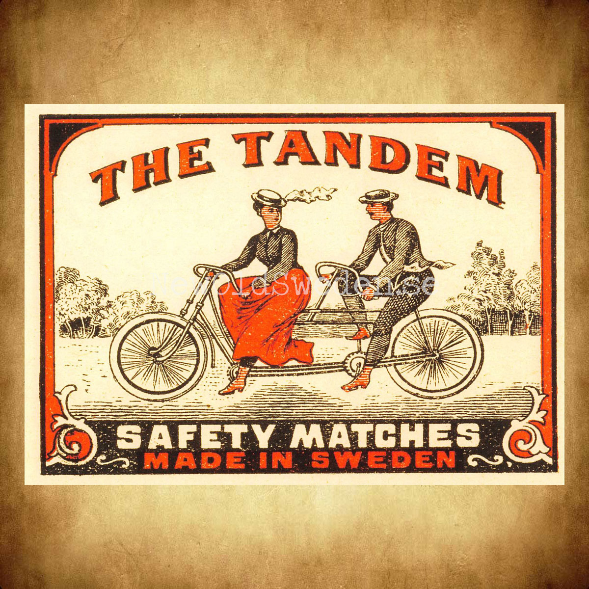 SAFETY MATCHES SWEDEN - THE TANDEM - Vykort A5 - 2