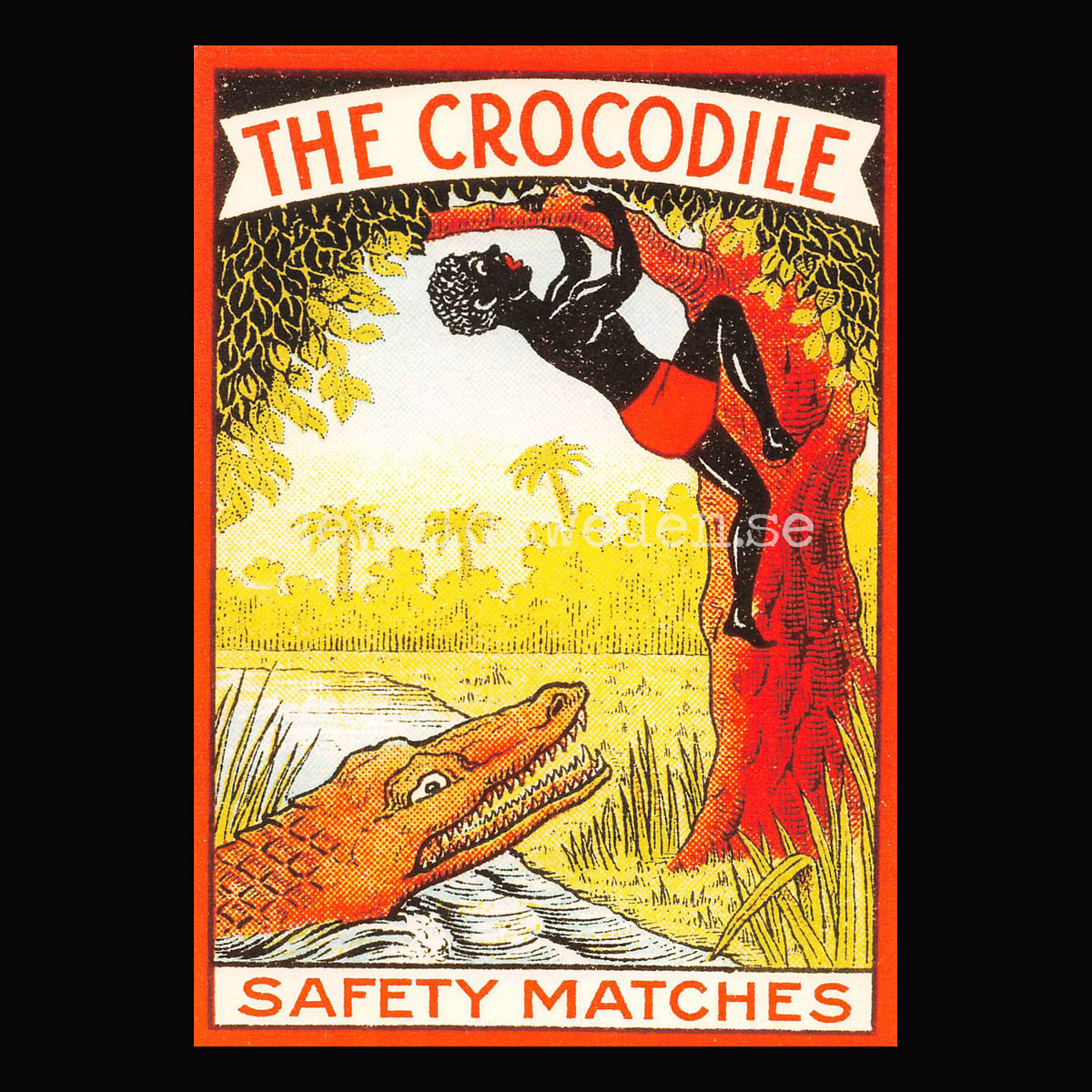 SAFETY MATCHES SWEDEN - THE CROCODILE - Vykort A5