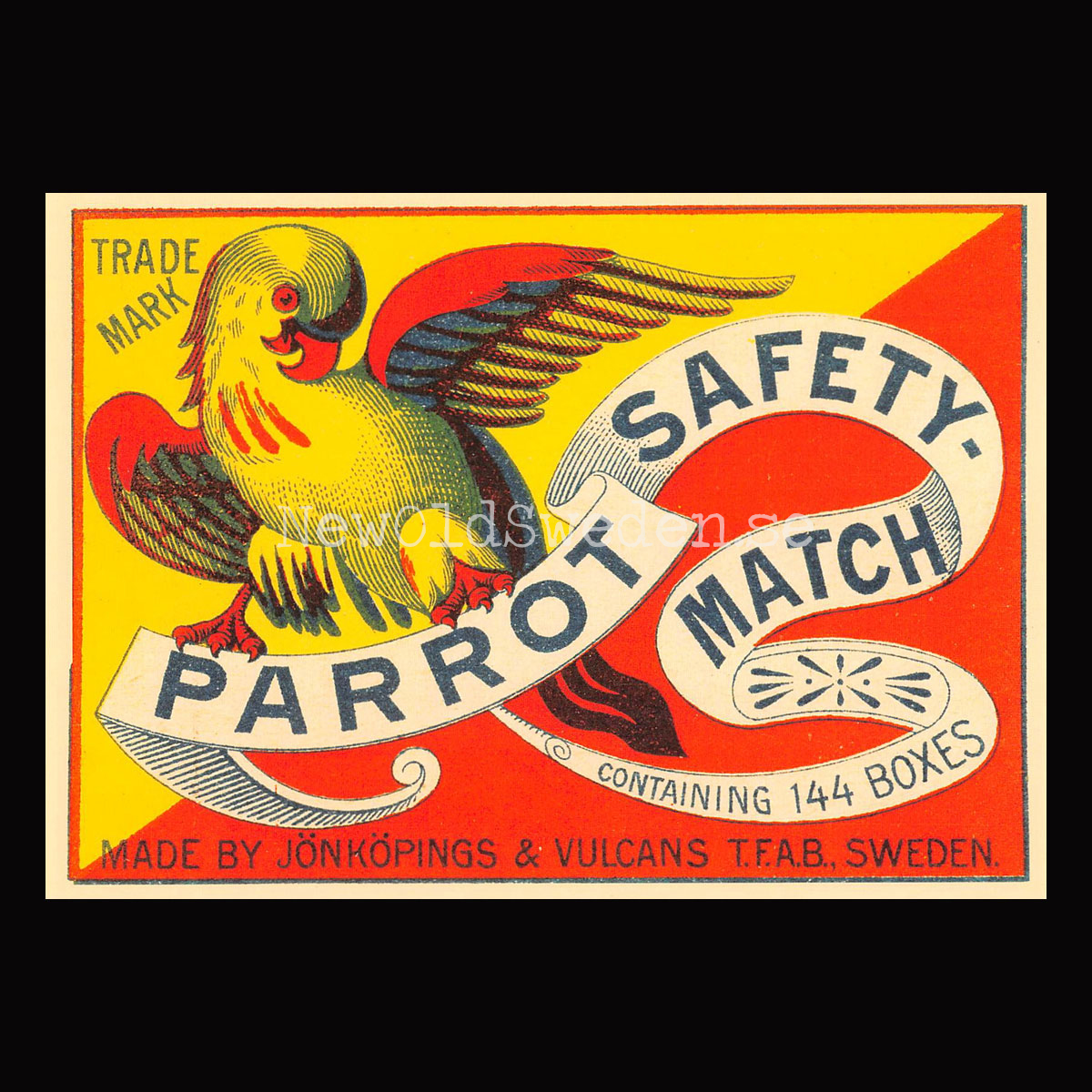 SAFETY MATCHES SWEDEN - PARROT - Vykort A5