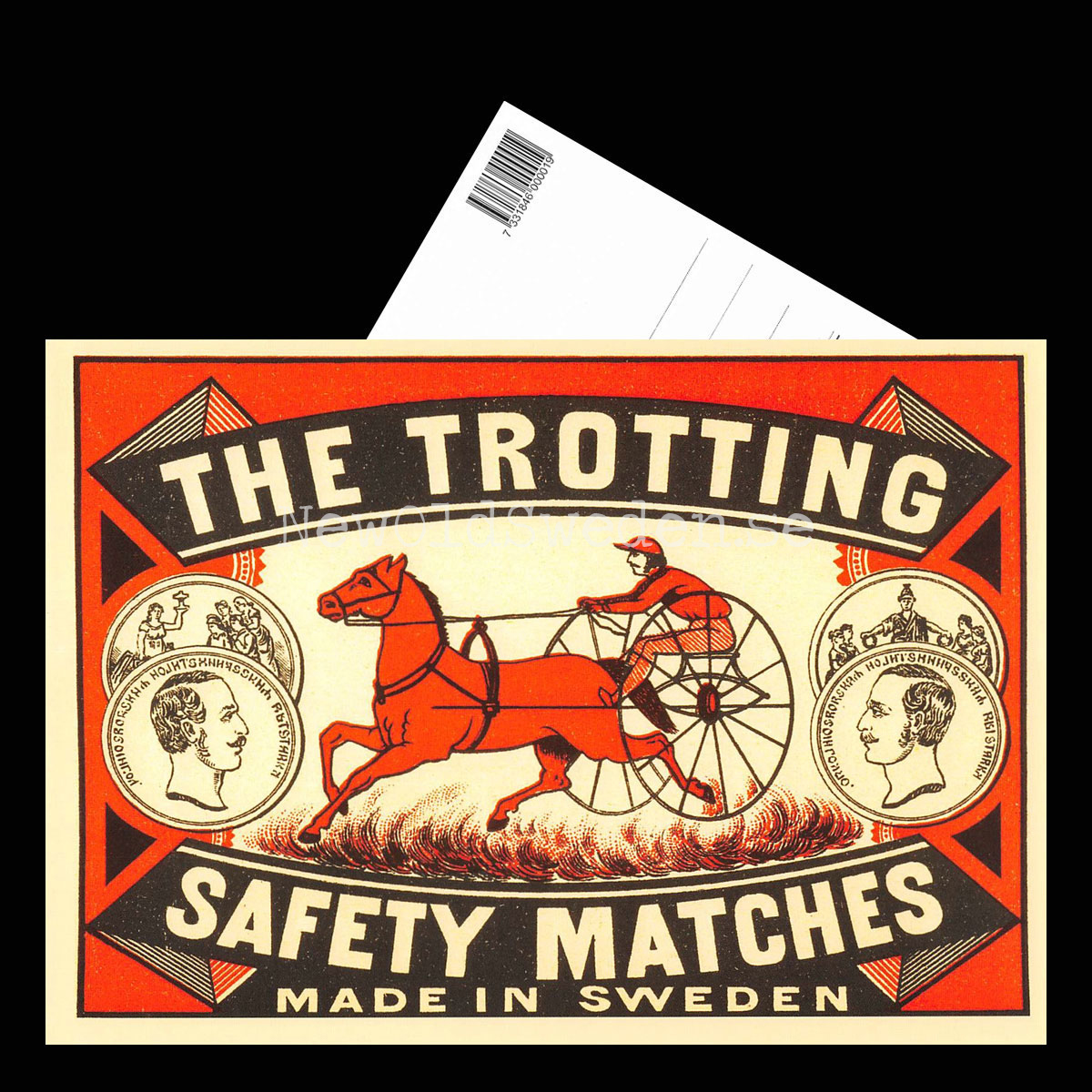 SAFETY MATCHES SWEDEN - THE TROTTING - Vykort A5 - 3
