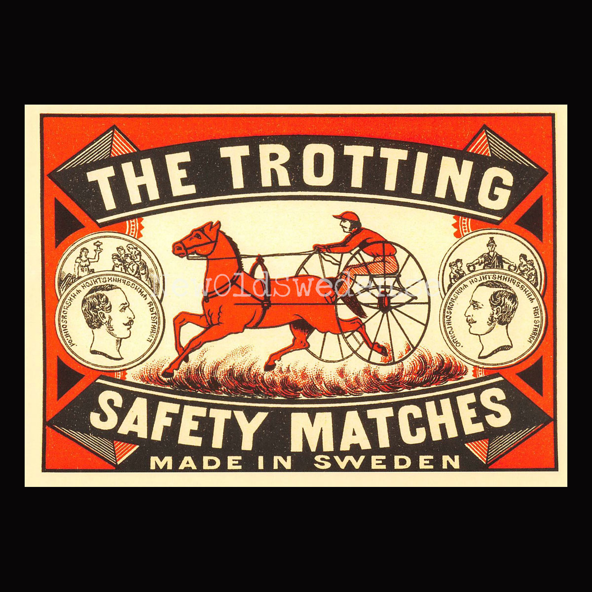 SAFETY MATCHES SWEDEN - THE TROTTING - Vykort A5