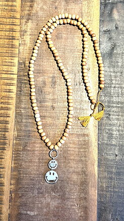 Smile necklace sandelwood light brown