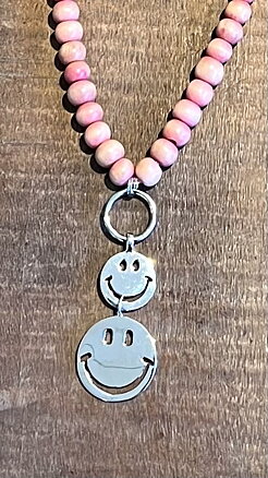 Smile necklace light pink