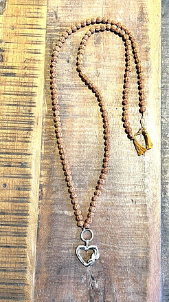 Forever Love Necklace / seed brown